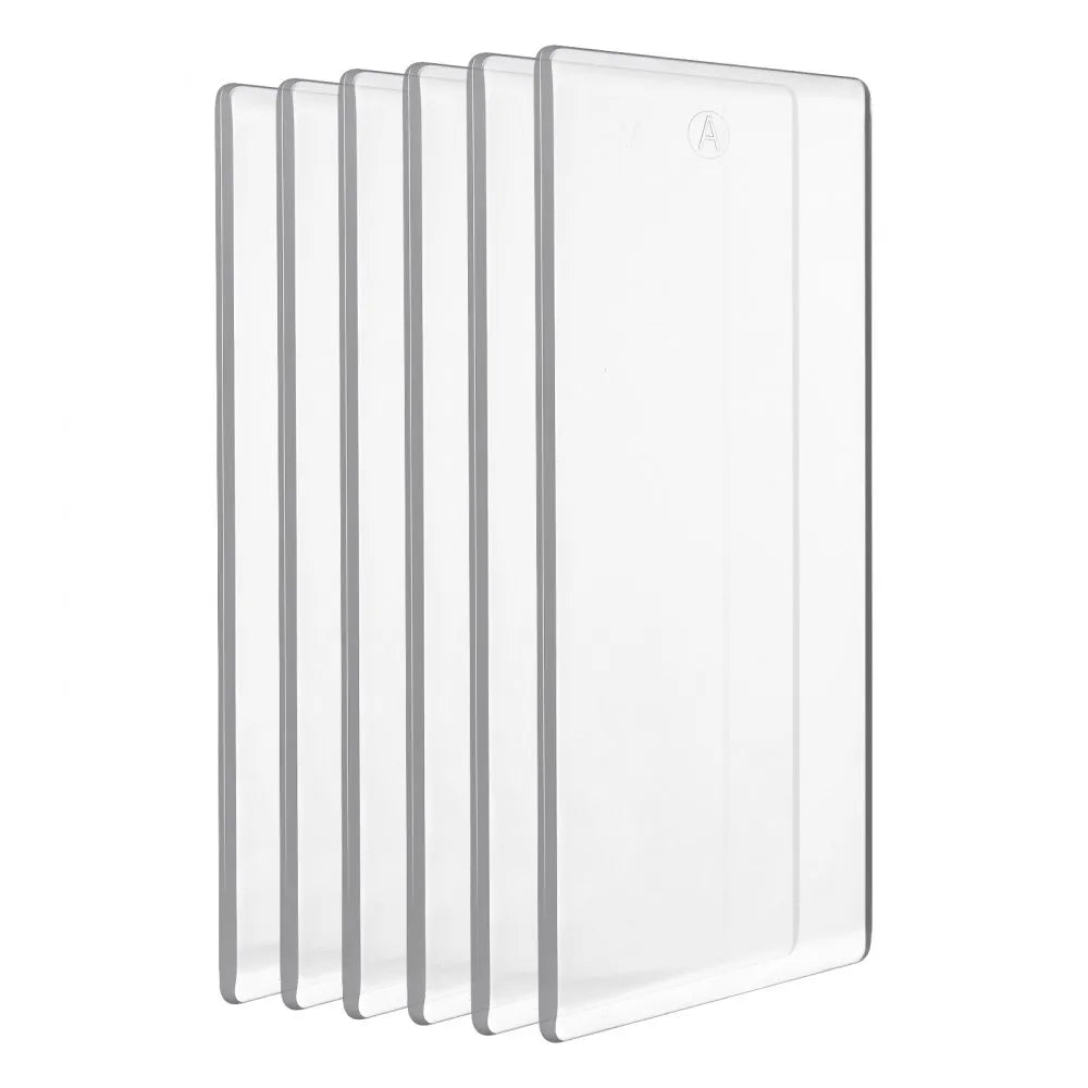 VEVOR Cutting Plates, 6 Pcs, 6.69 x 3.15 x 0.1 in, Clear Polycarbonate Material, Die Cut Pads Compatible with VEVOR Die Cutting and Embossing Machine KM-1830, for Scrapbooking and Card Making