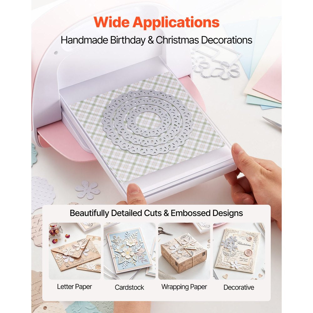 VEVOR Cutting Plates, 6 Pcs, 8.86 x 6.14 in, Clear Polycarbonate Material, Die Cut Pads Compatible with VEVOR Die Cutting and Embossing Machine KM-1860, for Scrapbooking, Card Making, Crafting