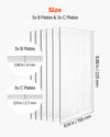 VEVOR Cutting Plates, 6 Pcs, 8.86 x 6.14 in, Clear Polycarbonate Material, Die Cut Pads Compatible with VEVOR Die Cutting and Embossing Machine KM-1860, for Scrapbooking, Card Making, Crafting