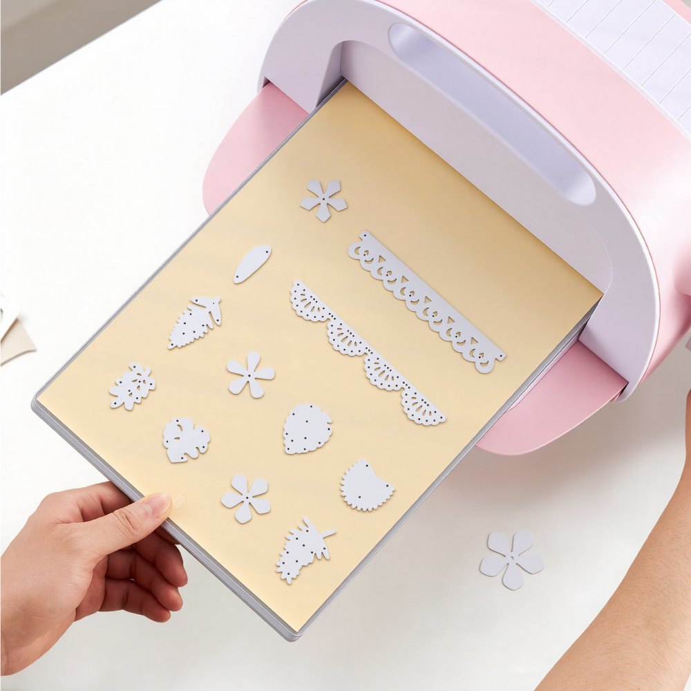 VEVOR Cutting Plates, 6 Pcs, 12.13 x 8.5 x 0.12 in, Clear Polycarbonate Material, Die Cut Pads Compatible with VEVOR Die Cutting and Embossing Machine KM-1885, for Scrapbooking and Card Making