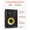 VEVOR In-Wall Speakers, 8", In Wall Speaker System with Paintable Grille, Hi-Fi Sound, 200W Peak, 2-Way Rectangular Speakers, for Damp Humid Indoor Placement, Bath, Kitchen, Covered Porches, 1 Pair