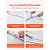 VEVOR Window Screen Spline, 100 ft x 0.16 in Window Screen Retainer Spline, PVC Window and Door Screen Spline, Hollow Serrated Screen Holder Spline, for Window Door Screen Repair and Replacement