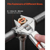 VEVOR Torque Wrench 0-1.5 in Adjustable Jaw Opening Digital Torque Wrench, Open-End Jaw, 4 Display Units, ±2% Accuracy, LCD Screen, with Buzzer and LED Indicator, for Pipe and Automotive Repair