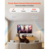 VEVOR Bluetooth Ceiling Speakers, 8", In Ceiling & In-Wall Speaker System with Amplifier, 2-Way Flush Mount Speakers, for Damp Humid Placement, Home Theater, Living Room, or Covered Patio, 1 Pair