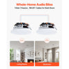 VEVOR Bluetooth Ceiling Speakers, 8", In Ceiling & In-Wall Speaker System with Amplifier, 2-Way Flush Mount Speakers, for Damp Humid Placement, Home Theater, Living Room, or Covered Patio, 1 Pair