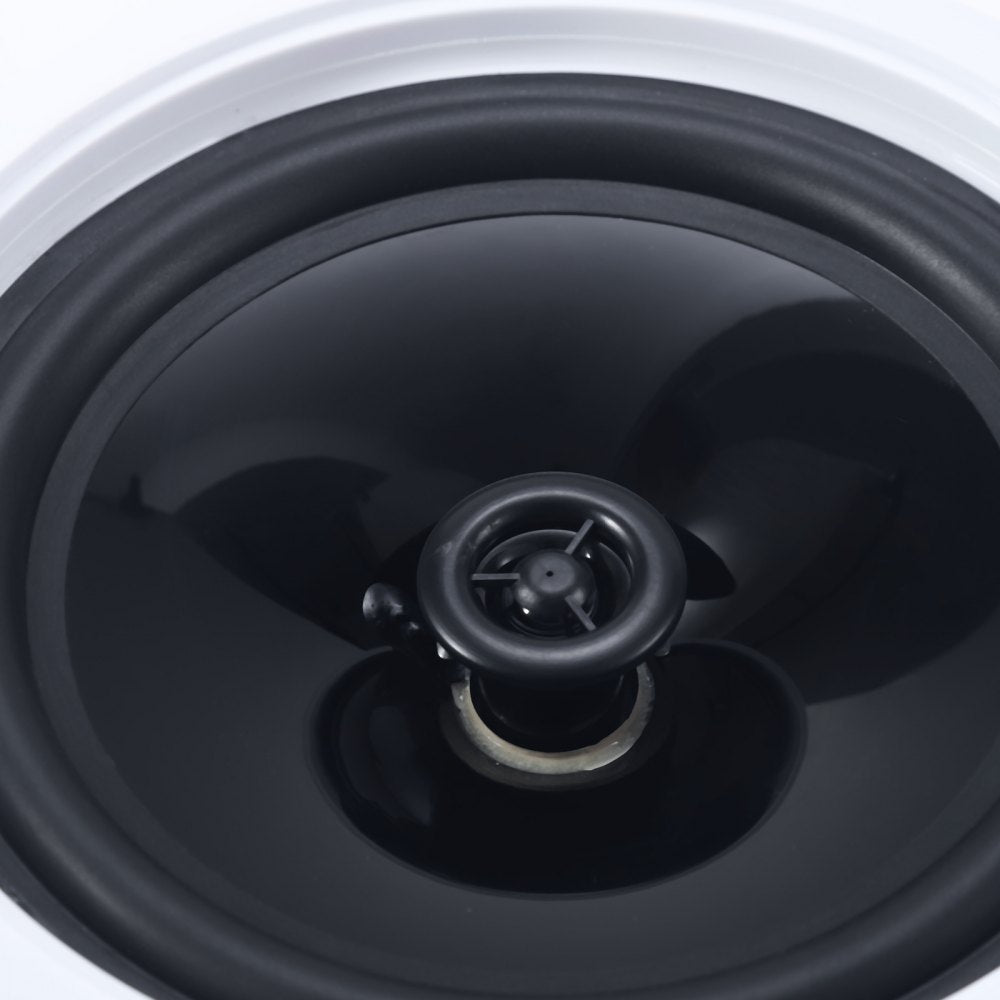 VEVOR Bluetooth Ceiling Speakers, 8", In Ceiling & In-Wall Speaker System with Amplifier, 2-Way Flush Mount Speakers, for Damp Humid Placement, Home Theater, Living Room, or Covered Patio, 1 Pair
