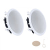 VEVOR In Ceiling Speakers, 8", In-Ceiling & In-Wall Speaker System, Hi-Fi Sound, 150W Peak, 2-Way Flush Mount Speakers, for Damp Humid Placement, Home Theater, Living Room, or Covered Patio, 1 Pair