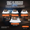 VEVOR 4 PCs 6.5'' Bluetooth in Ceiling Speakers, 150W, Flush Mount Ceiling & in-Wall Speaker System with 8ΩImpedance 89dB Sensitivity, for Home Kitchen Living Room Bedroom or Covered Outdoor Porches