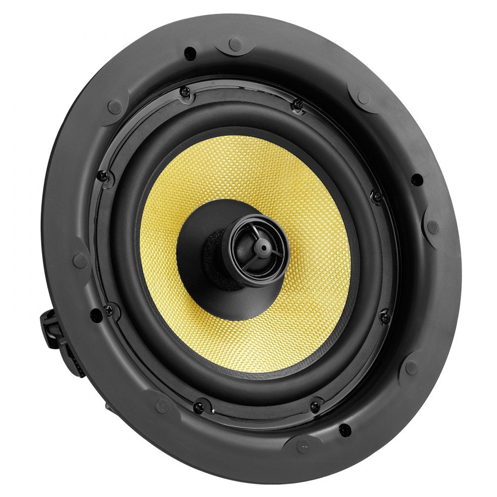 VEVOR 8 Inch in Ceiling Speakers, 200-Watts, Flush Mount Ceiling & in-Wall Speakers System with 8ΩImpedance 89dB Sensitivity, for Home Kitchen Living Room Bedroom or Covered Outdoor Porches, Single