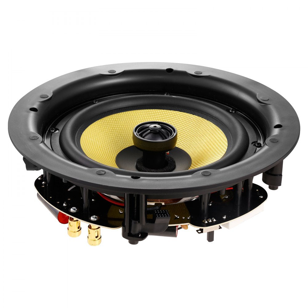 VEVOR 8 Inch in Ceiling Speakers, 200-Watts, Flush Mount Ceiling & in-Wall Speakers System with 8ΩImpedance 89dB Sensitivity, for Home Kitchen Living Room Bedroom or Covered Outdoor Porches, Single