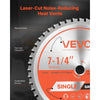 VEVOR Circular Saw Blade, 7-1/4 inch Diameter, 48 Sharp Alloy Teeth, 5/8 inch Arbor, Fine Finish, Metal Cutting Blade for Circular Saw, with Noise-Reducing Heat Vents, for Cutting Steel and Aluminum