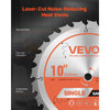 VEVOR Circular Saw Blade, 10 inch Diameter, 24 Sharp Alloy Teeth, 5/8 inch Arbor, Fine Finish, Wood Cutting Blade for Circular Saw, with Noise-Reducing Heat Vents, for Cutting Plywood, OSB, Hardwood