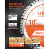 VEVOR Circular Saw Blade, 10 inch Diameter, 50 Sharp Alloy Teeth, 5/8 inch Arbor, Fine Finish, Wood Cutting Blade for Circular Saw, with Noise-Reducing Heat Vents, for Cutting Plywood, OSB, Hardwood
