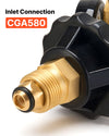 VEVOR Nitrogen Purging Regulator, Nitrogen Purge Control Valve with 500PSI Test Pressure, 4-Position Flow Control (TST/PRG/BRZ/OFF) for Brazing, Pipeline Purging, Leak Checking & Pressure Testing