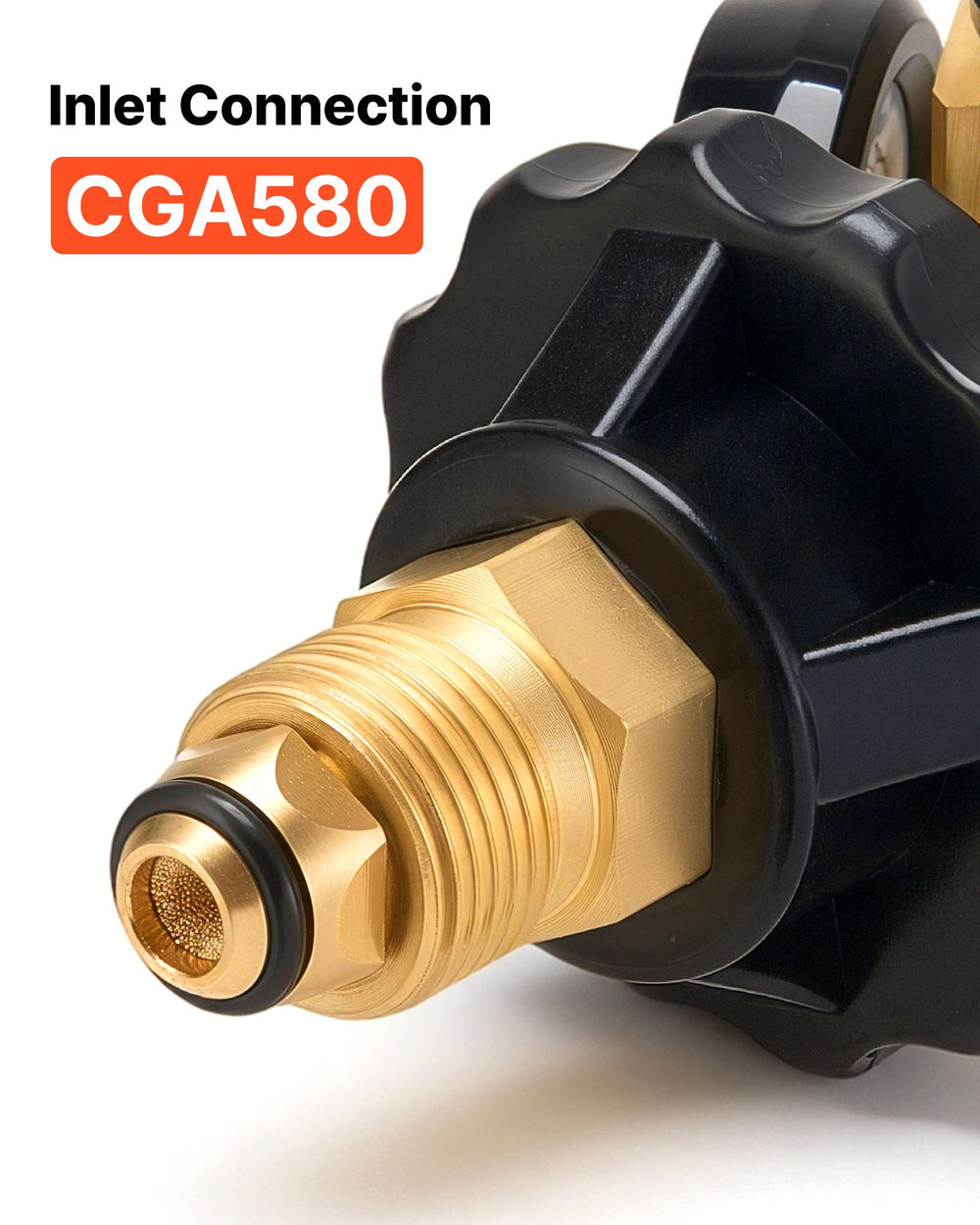 VEVOR Nitrogen Purging Regulator, Nitrogen Purge Control Valve with 500PSI Test Pressure, 4-Position Flow Control (TST/PRG/BRZ/OFF) for Brazing, Pipeline Purging, Leak Checking & Pressure Testing