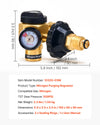 VEVOR Nitrogen Purging Regulator, Nitrogen Purge Control Valve with 500PSI Test Pressure, 4-Position Flow Control (TST/PRG/BRZ/OFF) for Brazing, Pipeline Purging, Leak Checking & Pressure Testing