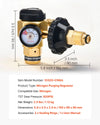 VEVOR Nitrogen Purging Regulator, Nitrogen Purge Control Valve with 650PSI Test Pressure, 4-Position Flow Control (TST/PRG/BRZ/OFF) for Brazing, Pipeline Purging, Leak Checking & Pressure Testing