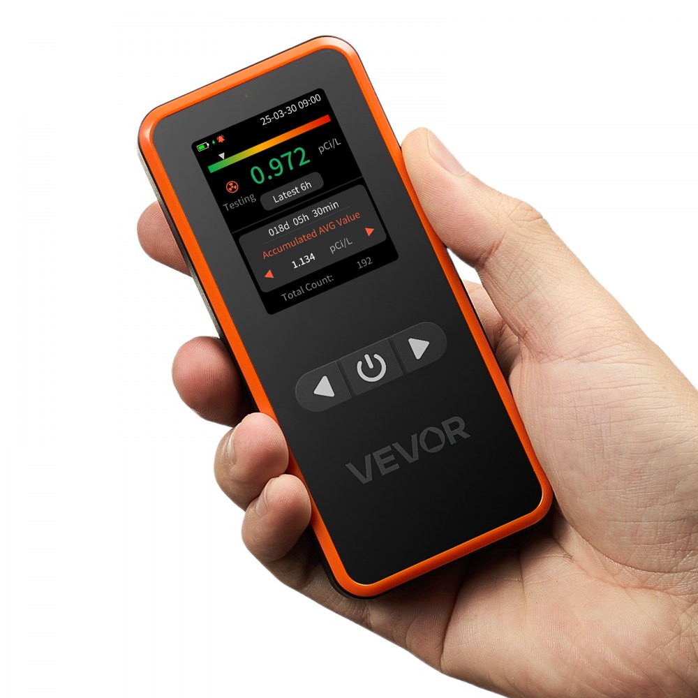 Home Radon Detector 3.3Bq to 37kBq/m³ Portable Easy to Use Battery Operated