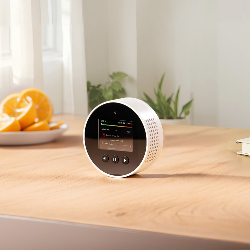 VEVOR Radon Air Quality Meter Detector for Home 3.3Bq/m³ to 37kBq/m³ Battery Powered
