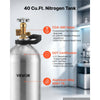 VEVOR 40 Cu. Ft DOT Nitrogen Cylinder Aluminum Alloy Air Tank (Ships Empty), High-Strength Aluminum Alloy 6061-T6 Cylinder with CGA-580 Valve & Handle, for Manufacturing, Welding, Beverage Production