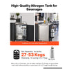 VEVOR 40 Cu. Ft DOT Nitrogen Cylinder Aluminum Alloy Air Tank (Ships Empty), High-Strength Aluminum Alloy 6061-T6 Cylinder with CGA-580 Valve & Handle, for Manufacturing, Welding, Beverage Production