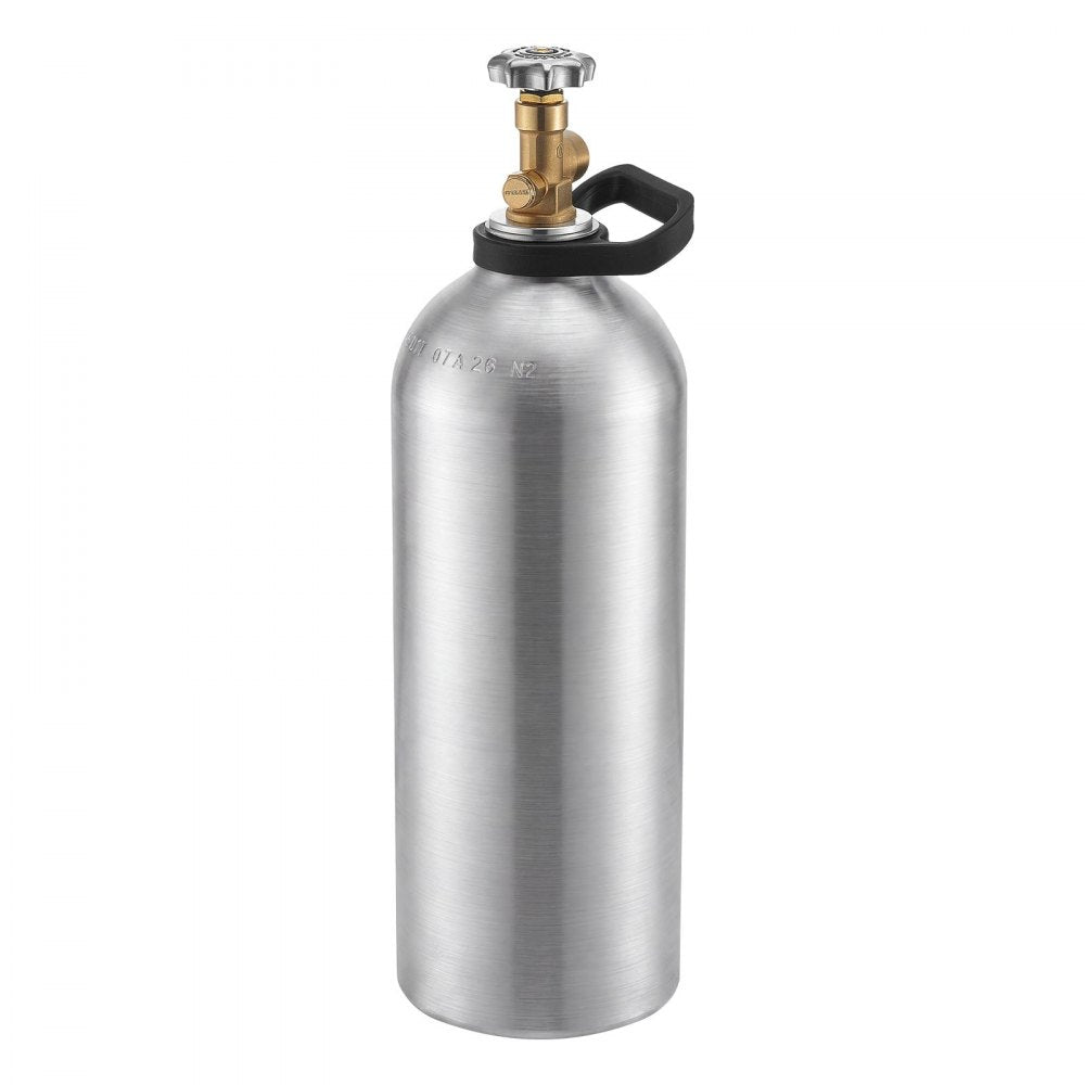 VEVOR 40 Cu. Ft DOT Nitrogen Cylinder Aluminum Alloy Air Tank (Ships Empty), High-Strength Aluminum Alloy 6061-T6 Cylinder with CGA-580 Valve & Handle, for Manufacturing, Welding, Beverage Production