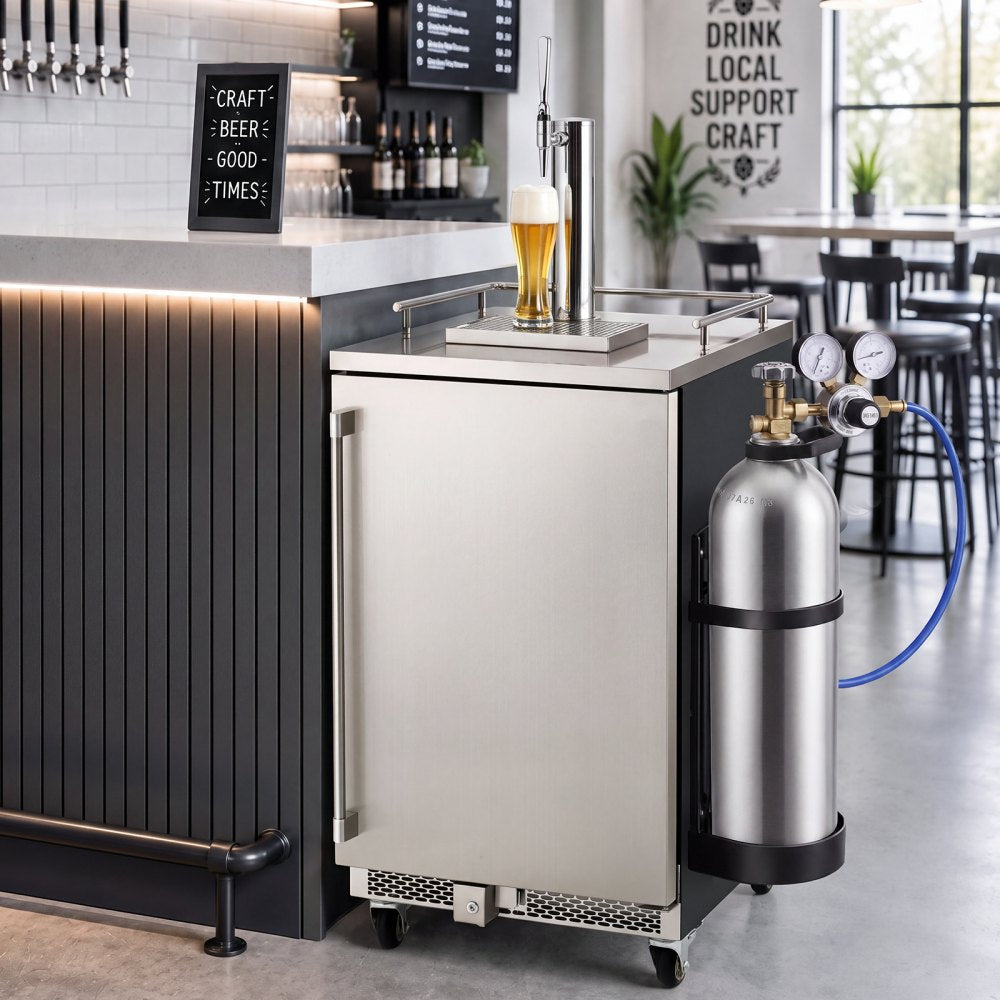 VEVOR 60 Cu. Ft DOT Nitrogen Cylinder Aluminum Alloy Air Tank (Ships Empty), High-Strength Aluminum Alloy 6061-T6 Cylinder with CGA-580 Valve & Handle, for Manufacturing, Welding, Beverage Production