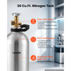 VEVOR 30 Cu. Ft DOT Nitrogen Cylinder Aluminum Alloy Air Tank (Ships Empty), High-Strength Aluminum Alloy 6061-T6 Cylinder with CGA-580 Valve & Handle, for Manufacturing, Welding, Beverage Production