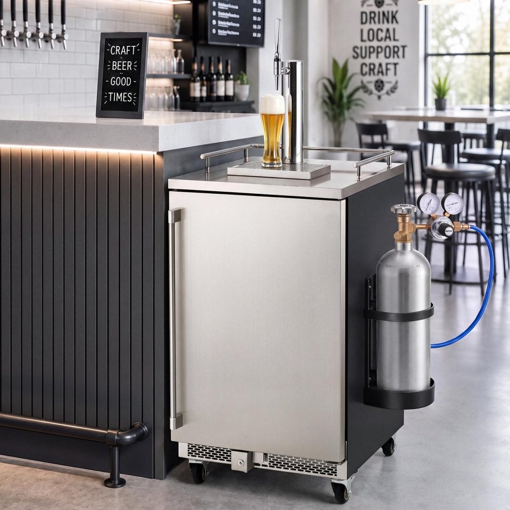 VEVOR 20 Cu. Ft DOT Nitrogen Cylinder Aluminum Alloy Air Tank (Ships Empty), High-Strength Aluminum Alloy 6061-T6 Cylinder with CGA-580 Valve & Handle, for Manufacturing, Welding, Beverage Production