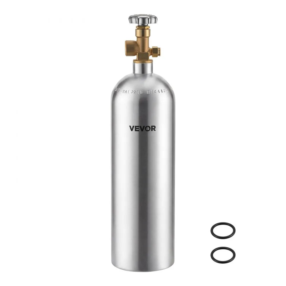 VEVOR 20 Cu. Ft DOT Nitrogen Cylinder Aluminum Alloy Air Tank (Ships Empty), High-Strength Aluminum Alloy 6061-T6 Cylinder with CGA-580 Valve & Handle, for Manufacturing, Welding, Beverage Production