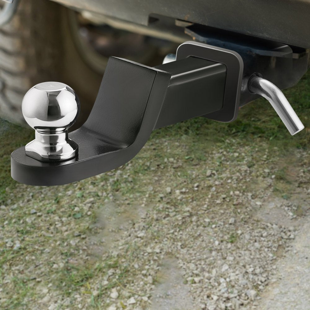 VEVOR Trailer Hitch, Fits 2 Inches Receiver, Trailer Hitch Ball Mount with 2 Inches Ball and Pin, 7500 lbs Capacity Ball Hitch, 2 Inches Drop, Tow Hitch for Heavy Duty Truck with Carbon Steel, Black