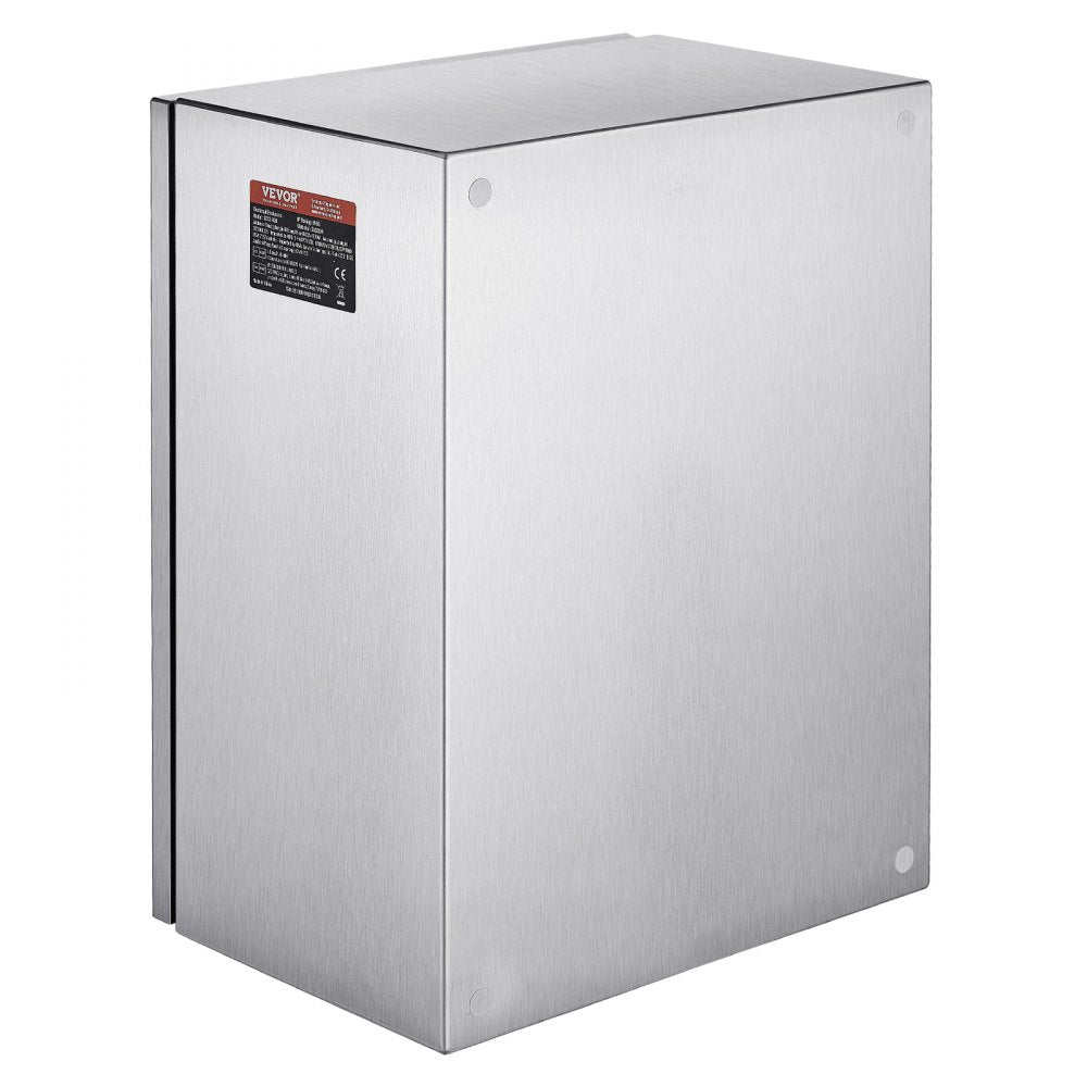 VEVOR NEMA Stainless Steel Enclosure, 16 x 12 x 8\'\' NEMA 4X Steel Electrical Box, IP66 Waterproof & Dustproof, Outdoor/Indoor Electrical Junction Box, with Mounting Plate