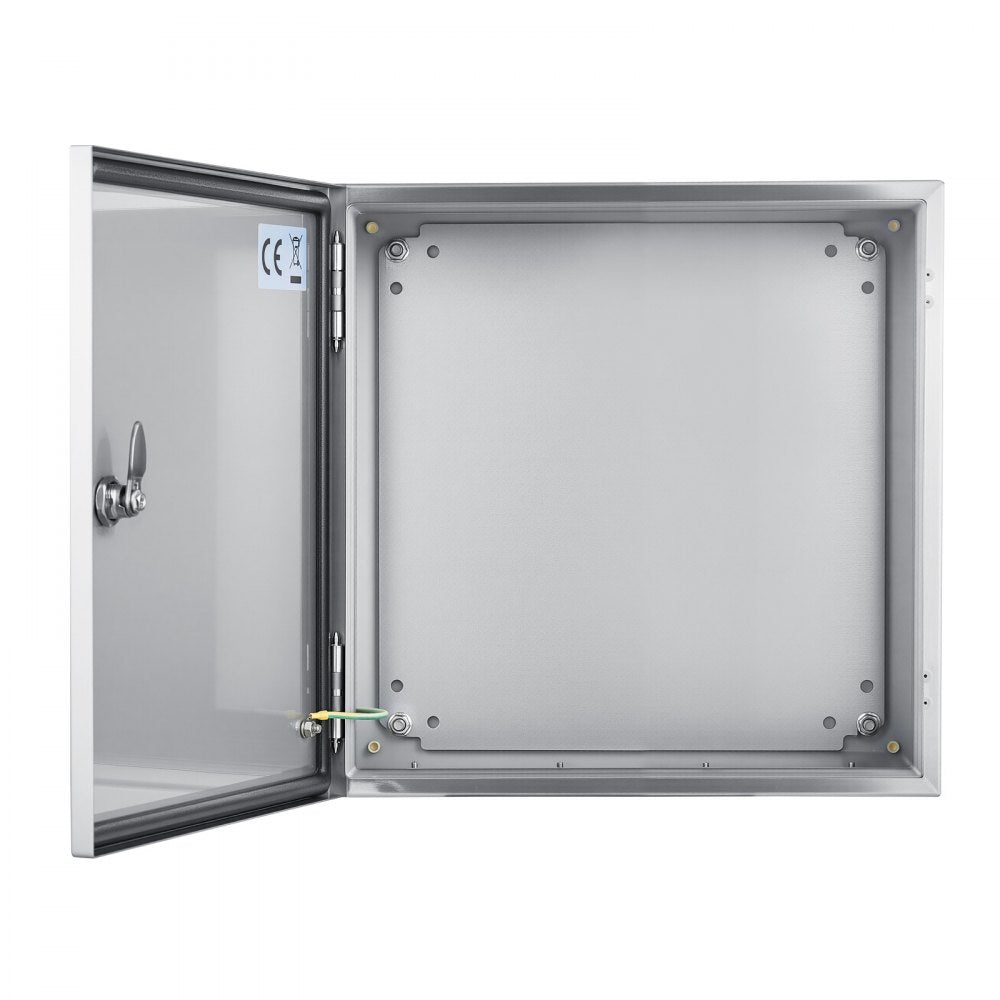 VEVOR NEMA Stainless Steel Enclosure, 16 x 16 x 8\'\' NEMA 4X Steel Electrical Box, IP66 Waterproof & Dustproof, Outdoor/Indoor Electrical Junction Box, with Mounting Plate