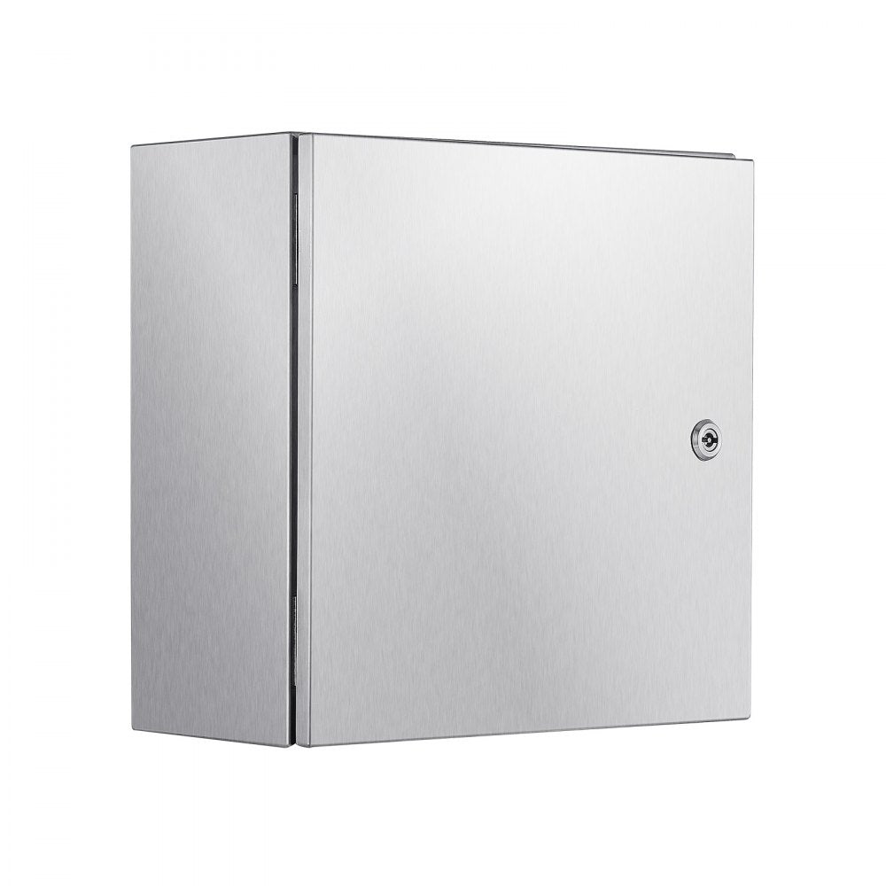 VEVOR NEMA Stainless Steel Enclosure, 16 x 16 x 8\'\' NEMA 4X Steel Electrical Box, IP66 Waterproof & Dustproof, Outdoor/Indoor Electrical Junction Box, with Mounting Plate
