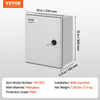 VEVOR NEMA Electric Box, 12x10x6'' NEMA 4X Fiberglass Electric Enclosure, IP66 Water & Dust Resistant, Suitable for Both Outdoor & Indoor Use, Includes Mounting Plate (30x25x14 cm)