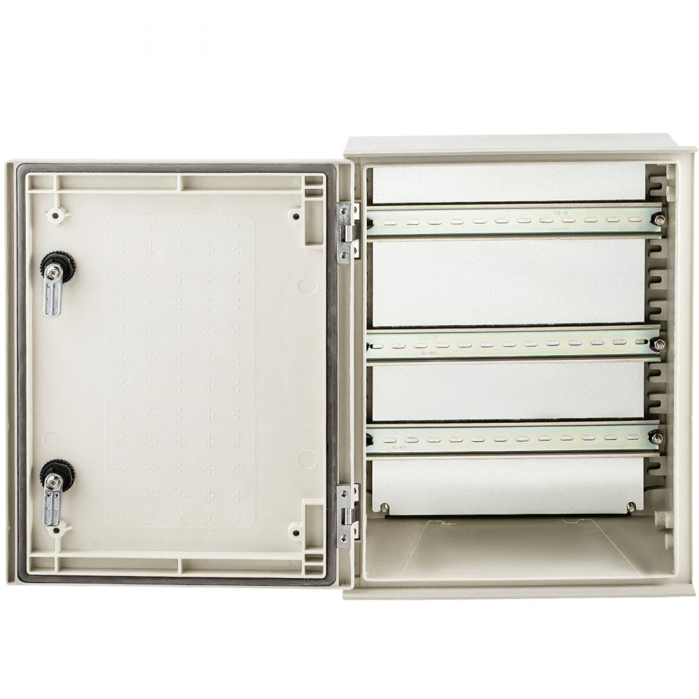 VEVOR NEMA Steel Enclosure, 16 x 12 x 8\'\' NEMA 4X Fiberglass Electrical Box, IP66 Waterproof & Dustproof, Outdoor/Indoor Electrical Junction Box, with Mounting Plate(40 x 30 x 20 cm)