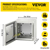 VEVOR NEMA Metal Case, 8x8x6'' NEMA 4X Metal Electric Enclosure, IP66 Water & Dust Resistant, Suitable for Both Outdoor & Indoor Electrical Connections