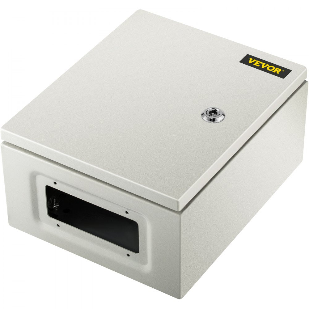 VEVOR NEMA Steel Enclosure, 12 x 10 x 6\'\' NEMA 4X Steel Electrical Box, IP66 Waterproof & Dustproof, Outdoor/Indoor Electrical Junction Box, with Mounting Plate
