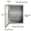 VEVOR NEMA Steel Enclosure, 12 x 10 x 6\'\' NEMA 4X Steel Electrical Box, IP66 Waterproof & Dustproof, Outdoor/Indoor Electrical Junction Box, with Mounting Plate