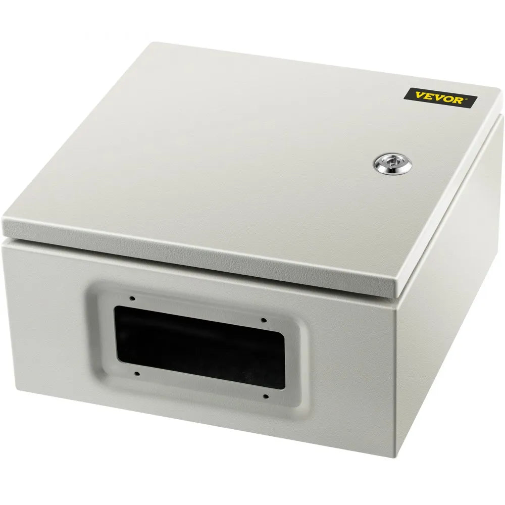 VEVOR NEMA Steel Enclosure, 12 x 12 x 6\'\' NEMA 4X Steel Electrical Box, IP66 Waterproof & Dustproof, Outdoor/Indoor Electrical Junction Box, with Mounting Plate