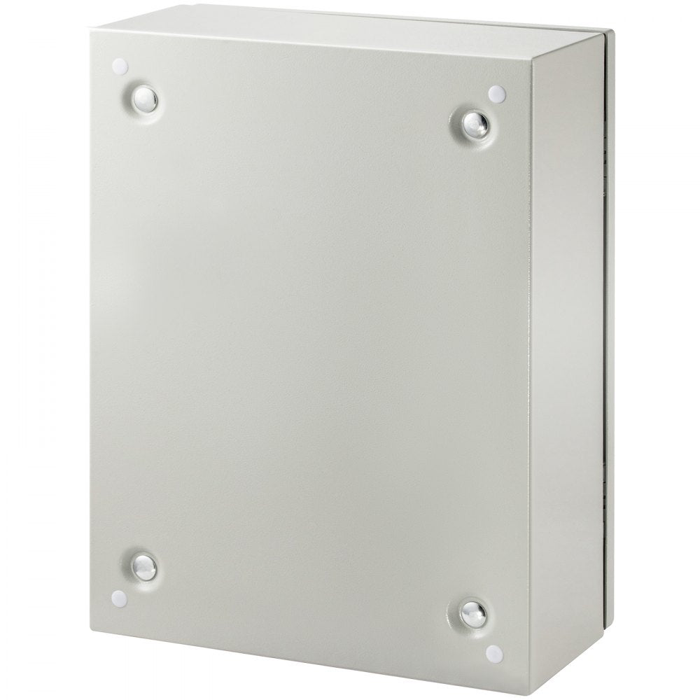 VEVOR Carbon Steel Electrical Box, 16x12x6 inches, Hinged Cover, IP66 Waterproof & Dust Resistant, Suitable for Outdoor Use, Includes Mounting Plate