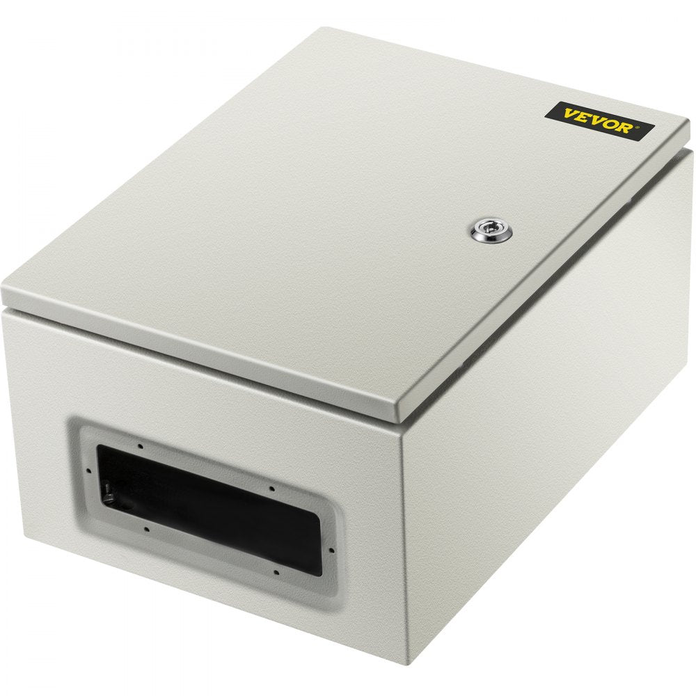 VEVOR NEMA Steel Case, Dimensions 16x12x8 inches, NEMA 4X Steel Electric Enclosure, IP66 Rated for Water and Dust Resistance, Suitable for Both Outdoor and Indoor Use, Includes Mounting Plate