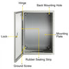 VEVOR NEMA Steel Case, Dimensions 16x12x8 inches, NEMA 4X Steel Electric Enclosure, IP66 Rated for Water and Dust Resistance, Suitable for Both Outdoor and Indoor Use, Includes Mounting Plate