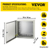 VEVOR NEMA Steel Enclosure, 16 x 16 x 6\'\' NEMA 4X Steel Electrical Box, IP66 Waterproof & Dustproof, Outdoor/Indoor Electrical Junction Box, with Mounting Plate