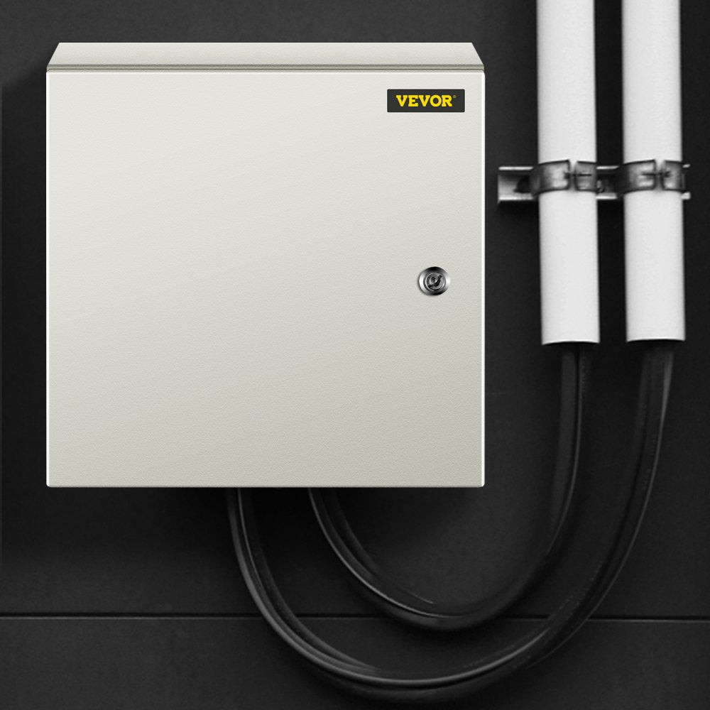 VEVOR NEMA Steel Enclosure, 16 x 16 x 6\'\' NEMA 4X Steel Electrical Box, IP66 Waterproof & Dustproof, Outdoor/Indoor Electrical Junction Box, with Mounting Plate