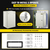 VEVOR NEMA Steel Enclosure, 20 x 12 x 10\'\' NEMA 4X Steel Electrical Box, IP66 Waterproof & Dustproof, Outdoor/Indoor Electrical Junction Box, with Mounting Plate