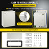 VEVOR NEMA Steel Case, 20x16x8'' NEMA 4X Metal Electric Enclosure, IP66 Water & Dust Resistant, Suitable for Both Outdoor & Indoor Use, Includes Mounting Plate
