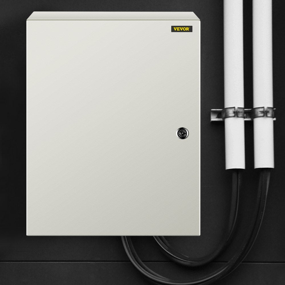 VEVOR NEMA Steel Case, 20x16x8'' NEMA 4X Metal Electric Enclosure, IP66 Water & Dust Resistant, Suitable for Both Outdoor & Indoor Use, Includes Mounting Plate