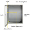 VEVOR NEMA Steel Case, 20x16x8'' NEMA 4X Metal Electric Enclosure, IP66 Water & Dust Resistant, Suitable for Both Outdoor & Indoor Use, Includes Mounting Plate