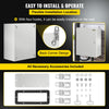 VEVOR NEMA Steel Enclosure, 20 x 16 x 10\'\' NEMA 4X Steel Electrical Box, IP66 Waterproof & Dustproof, Outdoor/Indoor Electrical Junction Box, with Mounting Plate